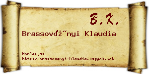 Brassoványi Klaudia névjegykártya